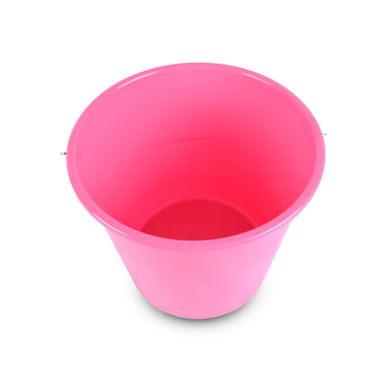 Handige 10 Liter Roze Kunststof Emmer - Met Handgreep - Geschikt als Huishoudemmer en Poetsemmer - Diameter - 27.50 cm
