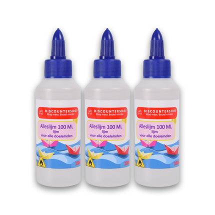 Set van 3 | Lijm | Kinderlijm | Alleslijm | Transparent | 633g | Houtlijm | 100 ml | Knutselen | Secondelijm | Contactlijm | knutsellijm | 4cm*14cm