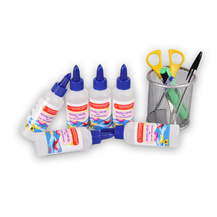 Set van 6 | Lijm | Kinderlijm | Transparent | 633g | 100 ml | Houtlijm | Knutselen | Secondelijm | Contactlijm | knutsellijm | 4cm*14cm