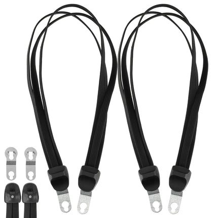 Snelbinders Fiets - Set van 2 Elastische Bagagebinders met Haak | 70cm (26-28 inch) Verstelbare Zwarte Spanbanden voor Bagagedrager