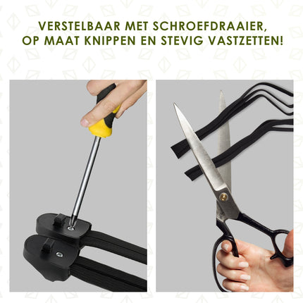 Snelbinders Fiets - Set van 2 Elastische Bagagebinders met Haak | 70cm (26-28 inch) Verstelbare Zwarte Spanbanden voor Bagagedrager