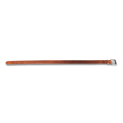4East Unisex 100% Echt buffelleer Riem - Tan  Broekriem - Maat 85 - Verstelbaar - 5 Gaten - Totale Lengte 101cm - Voor Dames en Heren