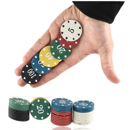 Pokerset - 48 Poker Chips | Complete Poker Set voor Kaartspellen en Casino | Pokerchips voor Pokerspel en Thuisgebruik