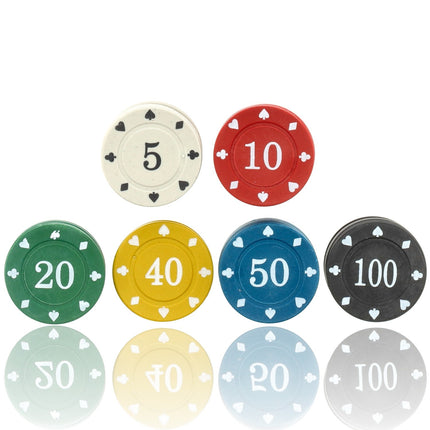 Pokerset - 48 Poker Chips | Complete Poker Set voor Kaartspellen en Casino | Pokerchips voor Pokerspel en Thuisgebruik
