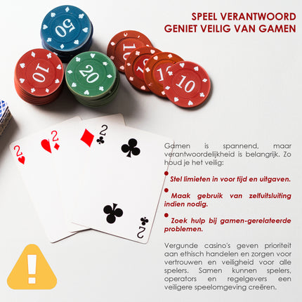 Pokerset - 48 Poker Chips | Complete Poker Set voor Kaartspellen en Casino | Pokerchips voor Pokerspel en Thuisgebruik
