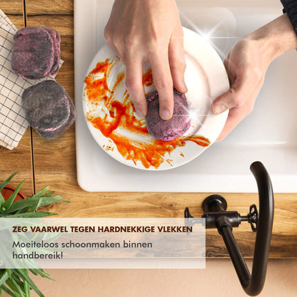 Zeepwolspons 10 Stuks - Staalwolspons voor Schoonmaak en Hardnekkig Vuil | Schoonmaakspons Keuken | Zeepspons Staalwol voor Pannen en Gereedschap