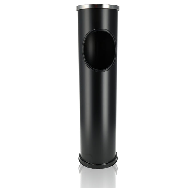 Staande Asbak Zwart | IJzer & Rubber | 55.5cm Hoog | Tuin, Balkon, Buiten & Binnen | Duurzame Asbak voor Thuis & Kantoor