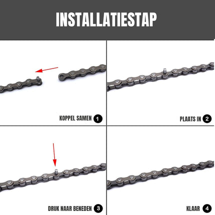 10-Speed Fietsketting - 116 Schakels 6.2 mm - Verbindingsschakel Inclusief - Maat 1/2 x 11/128