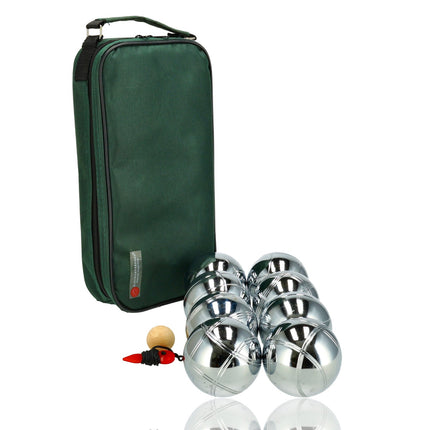 Jeu de Boules Set - 8 RVS Ballen + Jack + Meetpin - Inclusief Draagtas - Ideal voor Groepen, Recreanten & Beginners