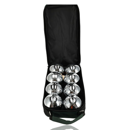 Jeu de Boules Set - 8 RVS Ballen + Jack + Meetpin - Inclusief Draagtas - Ideal voor Groepen, Recreanten & Beginners