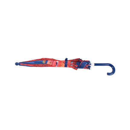 Donker Blauwe & Rode Paraplu | 55.5cm Lengte |  Metaal & Polyester | Niet Automatisch | 68cm Breed | Paraplu voor Kinderen vanaf 3 Jaar | Geschikt voor Jongens Meisjes 