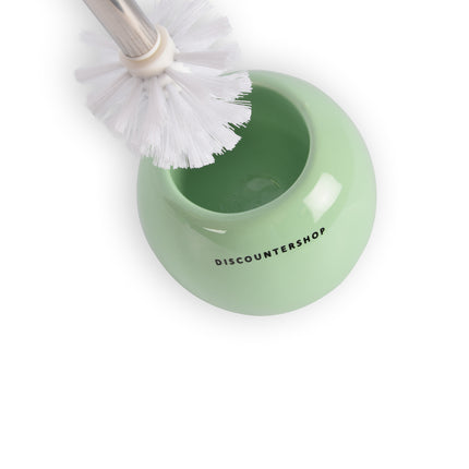 Handige Groene Toiletborstel met Houder - 13x37cm - Perfect voor Dagelijkse Reiniging