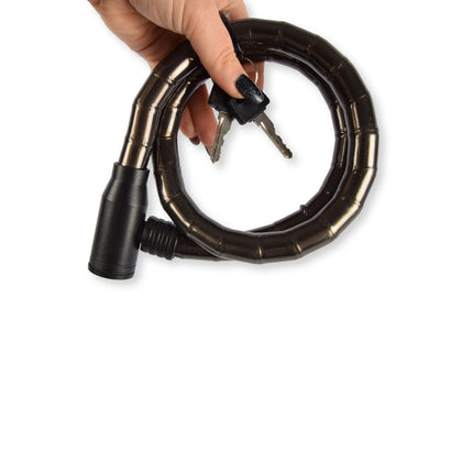 Zware Anti-diefstal Fietsslot Set Zwart – 4 Stuks Metaal & Kunststof Kabelsloten, 80cm