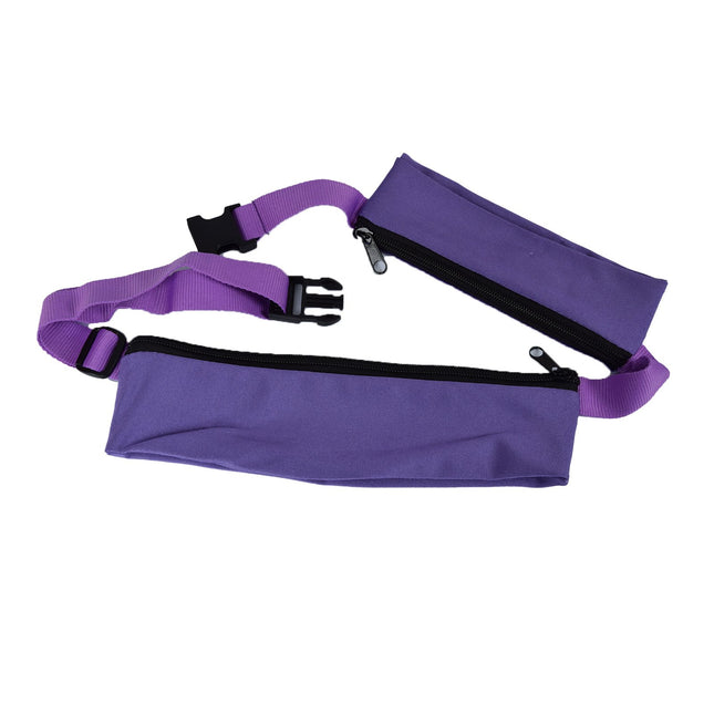 Trendy Paarse Heuptas - Ideaal voor Sport, Festival en Reizen - Verstelbare pasvorm (80-107cm) - Met 1 ruim vak (150gm)