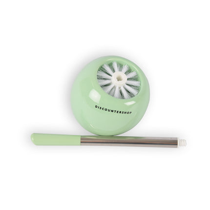 Handige Groene Toiletborstel met Houder - 13x37cm - Perfect voor Dagelijkse Reiniging