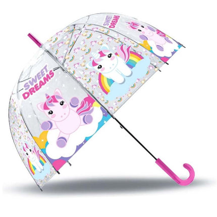 Kinderparaplu's Unicorn Disney Transparant 48 cm