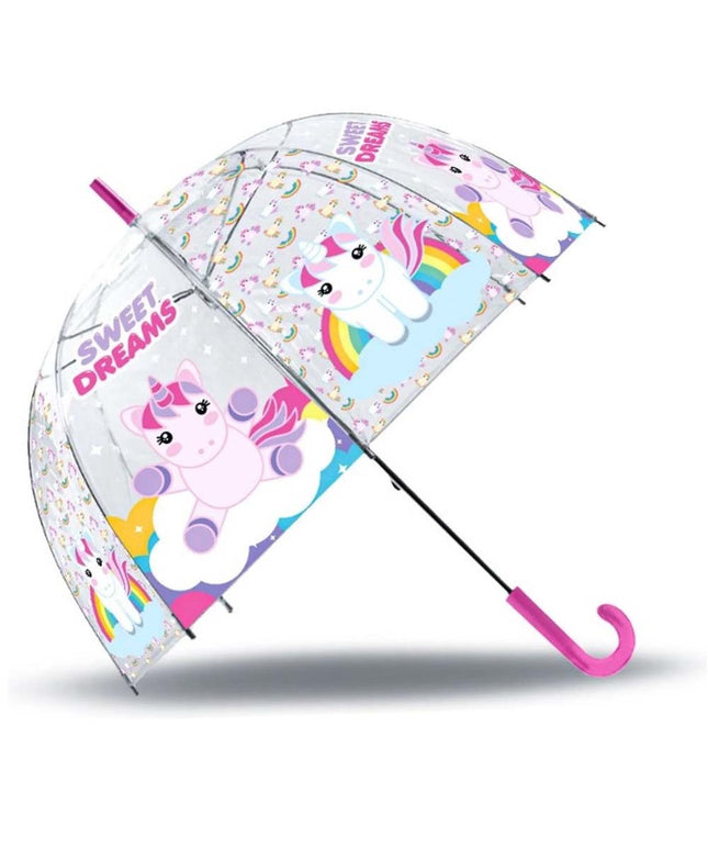 Kinderparaplu's Unicorn Disney Transparant 48 cm