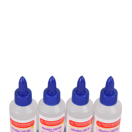 Alleslijm (4x 100ml) | Transparant & Sterk | Knutselen & Hobby's 