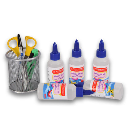 Set van 5 | Lijm | Kinderlijm | Transparent | 633g | 100 ml | Houtlijm | Knutselen | Secondelijm | Contactlijm | knutsellijm | 4cm*14cm