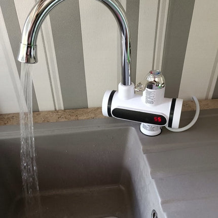 Warmwaterboiler Kraan Instant tankloze boiler Elektrische keuken Badkamer Snelle verwarming Kraanwaterkraan met LED digitaal display (onder instroom)
