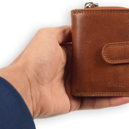 Portemonnee vachetta leer| Portemonnee dames - portemonnees heren - Portemonnee pasjes - RFID Protected Anti skim - 4East - 4E-209-