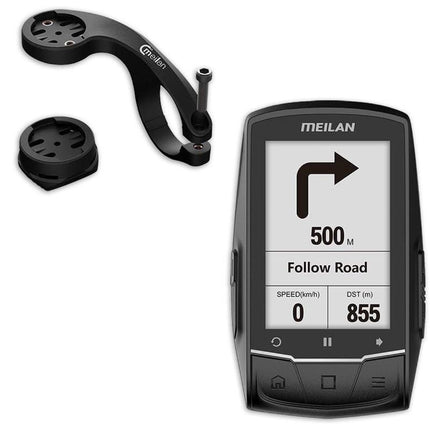 Fietscomputer Gps - Oplaadbaar - Zwart - Kunststof - 7.9Cm X 10.5Cm - 280G - 40 Uur Branduren 