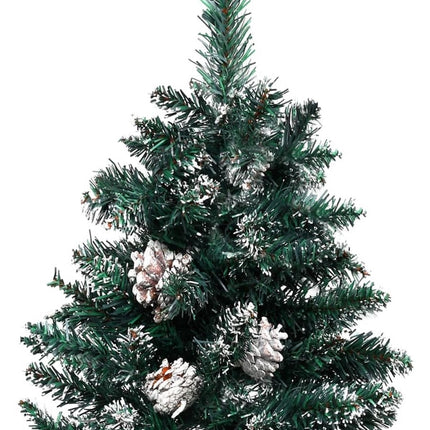 Zilverspar Kunstkerstboom - 150 cm - 450 toppen met sneeuw Kunstkerstboom - Groen - 150 cm
