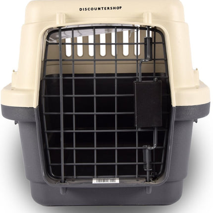 Hondenbox | Wit grijs | kattenreismand | 50cmx33cm x33cm | Tot 12 kg | Hondenreismand