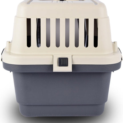 Katten- honden reismand | 33cm L x 50cm B x 33cm H | tot 12 kg | Kunststof | met Handvat en Handige Deuren