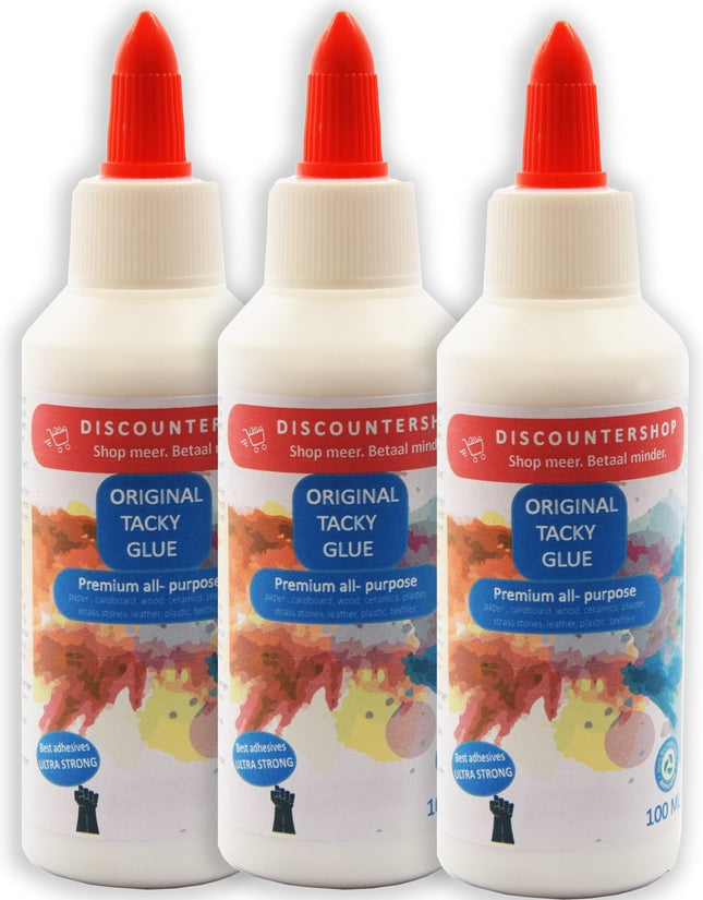Tacky lijm met inhoud van 100 ML - 3 stuks in de verpakking - 300 ML