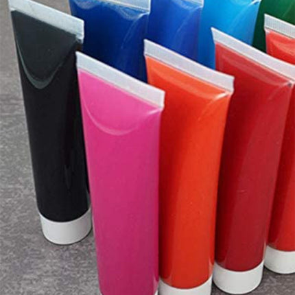 Set van 18 tubes hoogwaardige acrylverf - schilderkleuren voor kunstenaars, gevorderden, beginners - hoge kleurglans