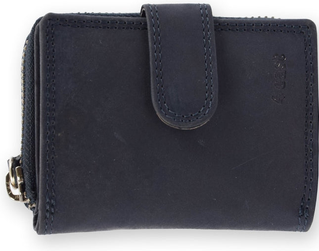 Portemonnee - Portemonnee dames - Portemonnee heren - Portemonnee pasjes - RFID Protected Anti skim - 4East - 4E-209- Blauw - Donkerblauw - Navy
