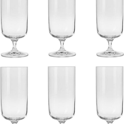 Krosno Kristal glazen - Cocktailglazen / Drinkglazen - 400 ml. - 6 Delig