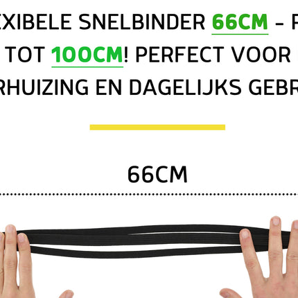 Snelbinder spinbinder Fiets: Robuuste Bagagespin voor 26 en 28 inch Wielen met 3 Elastieken, Handige Hak en Elegant Zwart Design