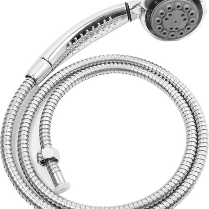Douchekop met 8 sproeistand -Douche kop met Slang set-Douchekop Incl. Slang 2 Meter -Handdouche 1st. ø 8cm chroom -Douche set-slang met 8 sproeistand -Douche -Douchekoppen -Douchekop Roestvrij - 8 Functies - 200 cm slang en 1.3 cm diameter