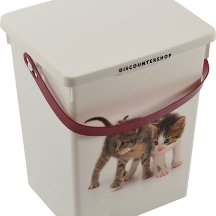 2 stuks Voedselcontainer Kattenbak en hondenbak-4liter - Kattencontainer - Katten- honden -Dierenvoederbox 