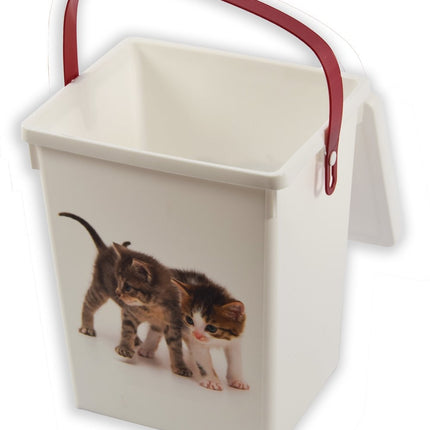 2 stuks Voedselcontainer Kattenbak en hondenbak-4liter - Kattencontainer - Katten- honden -Dierenvoederbox 
