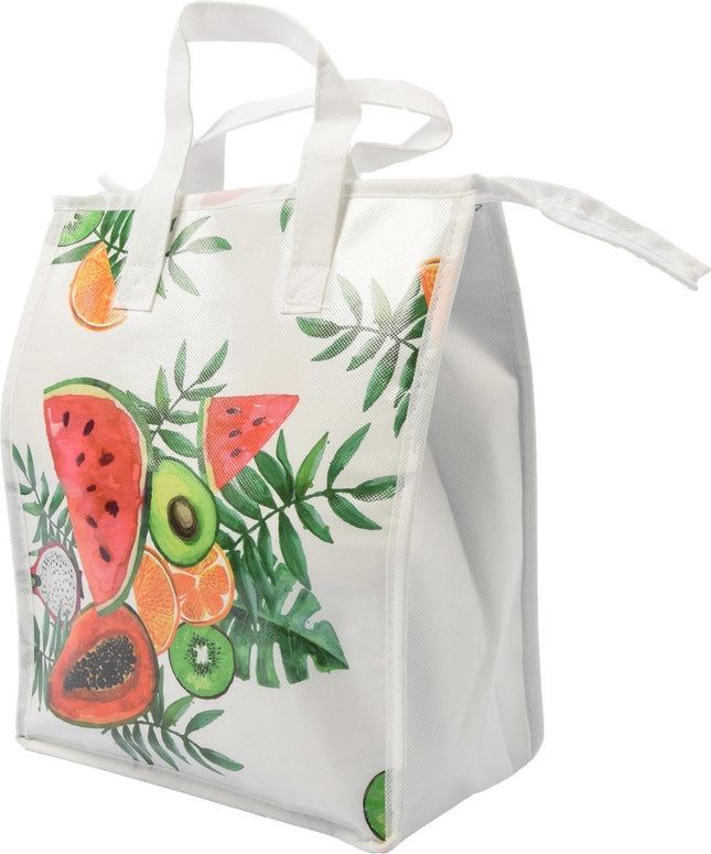 Fresh & Cold koeltas - Lunchtas - Koeltas - Lunchbox - Leuke Vrolijke Picknicktas koel|tas| strand| Koelbox | dames 8 liter polyetheen | WIt