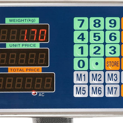 Discountershop® Digitale Platformweegschaal - 71 x 49 x 30 cm - Plateau Weegschaal - Tot 150 kg