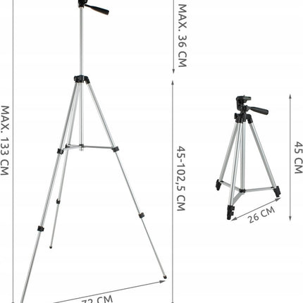 Lichtgewicht statief voor camera & smartphone met afstandsbediening - Tripod smartphone