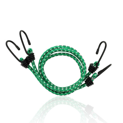 Bagagebinder - Spinbinder 2 Stuks (80cm Ø8mm) - Elastische Bagagespanners met 4 Haken - 4-Armige Snelbinder - Groen - Fiets & Bagageaccessoires