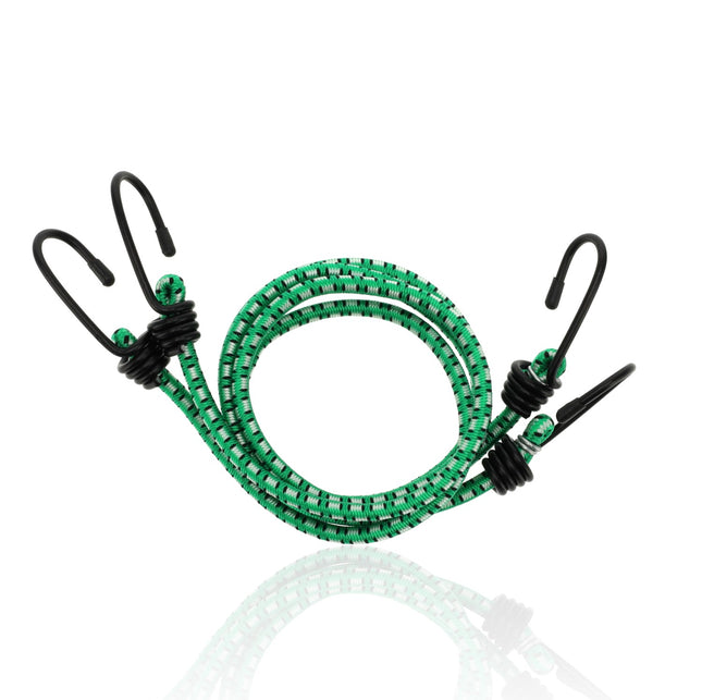 Bagagebinder - Spinbinder 2 Stuks (80cm Ø8mm) - Elastische Bagagespanners met 4 Haken - 4-Armige Snelbinder - Groen - Fiets & Bagageaccessoires