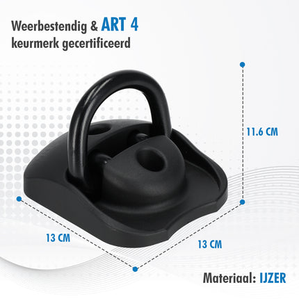 Grondanker / Muuranker ART 4 - Veiligheidsanker voor Motor, Scooter & Fiets - EU Motorslot & Veiligheidsanker Ideaal voor Buitengebruik