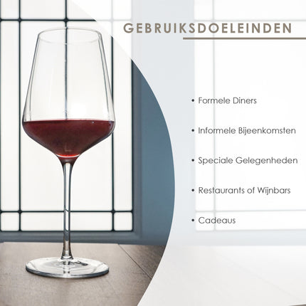 Wittewijnglazen - 37cl Helder Glas - 370ml - Spiegelau Glazenset voor Diner & Dessertwijn
