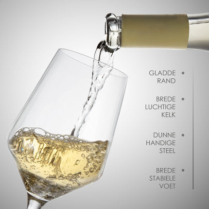 Wittewijnglazen - 37cl Helder Glas - 370ml - Spiegelau Glazenset voor Diner & Dessertwijn
