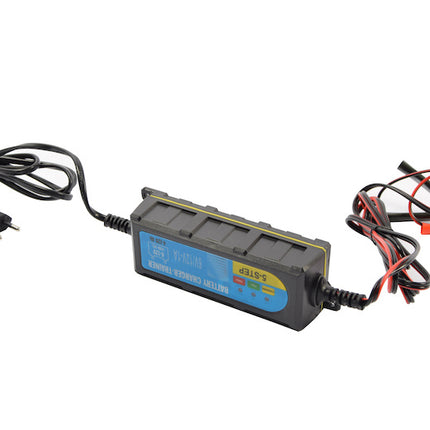 Efficiënte 12V 6A Acculader Voor Auto's En Motoren - Zwart, 600g, 18cm Lengte, 1A Druppellader En Snellader 