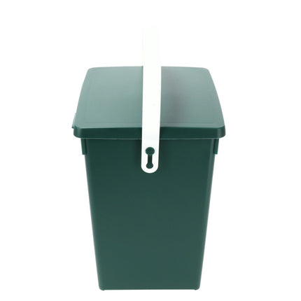 Tafel prullenbak 4.5 Liter | mini prullenbak met deksel & handvat | 14x19x23cm | kunststof aanrecht afvalbak voor kleine keuken | groene woonaccessoires