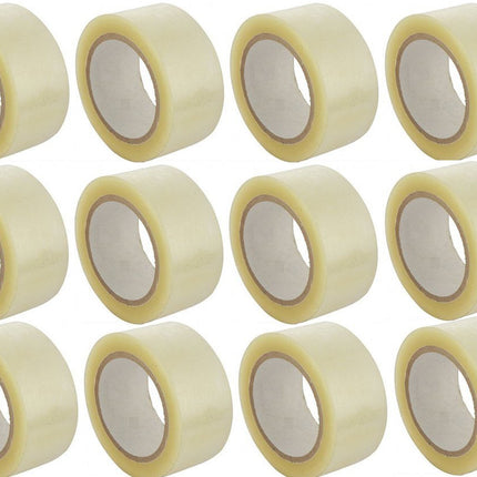  Verpakkingstape Transparant -55 meter -5cm breed - 12x stuks rollen