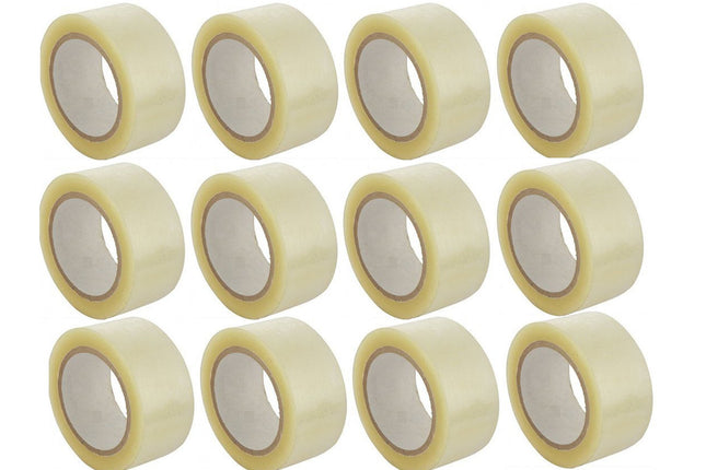  Verpakkingstape Transparant -55 meter -5cm breed - 12x stuks rollen