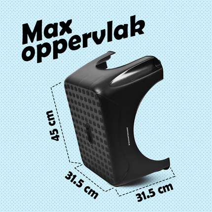 Opstapkrukje Max. belastbaar gewicht 150 KG Opstapkrukje 2 stuks in de verpakking - opstapje/trappetje zwart met anti-slip -150 kg - oppervlak 45 x 31.5 cm